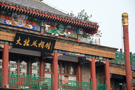 步行街古典风格建筑结构北京前门大街图片