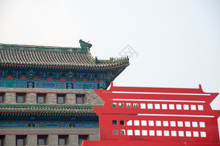 古老的古典风格建筑外部北京前门大街图片