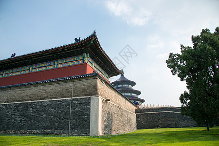 牛元素白昼宫殿园林北京天坛背景