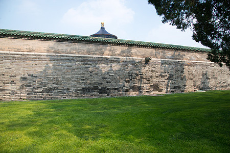 中国城墙摄影古典式古代文明北京天坛背景