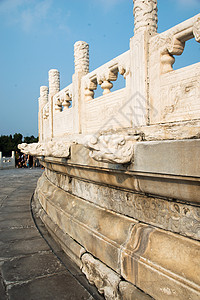 张家界旅游名胜宏伟石头垂直构图北京天坛背景