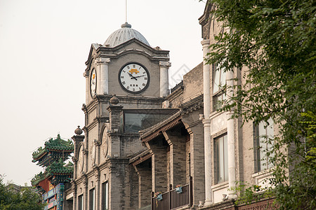 古典式商店首都北京前门大街高清图片