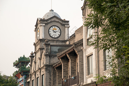 古典式商店首都北京前门大街背景图片