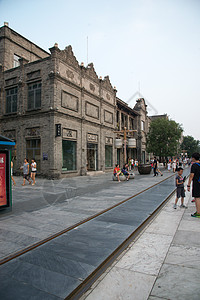 无法辨认的人街道北京前门大街图片
