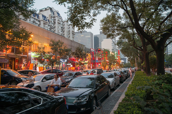 道路首都城市北京街市夜景图片