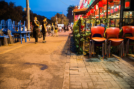 旅游发展主题北京街市夜景图片