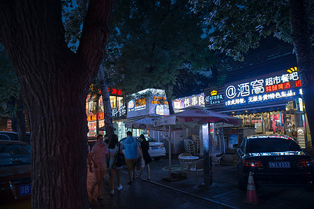 簋街东亚现代北京街市夜景图片