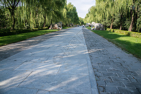 白昼天空亚洲北京十三陵背景图片