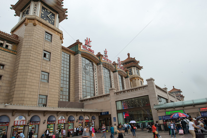 天空建筑广场北京站图片