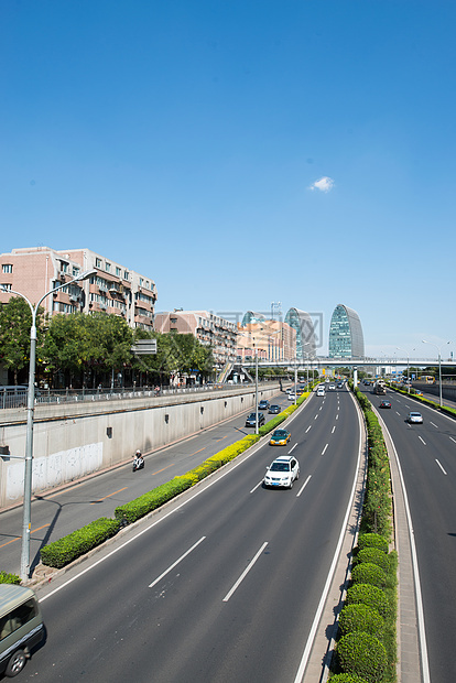 垂直构图建筑外部道路北京西直门建筑群图片