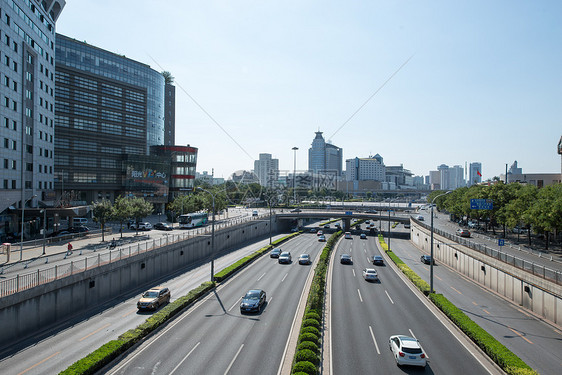 亚洲公路摄影北京西直门建筑群图片