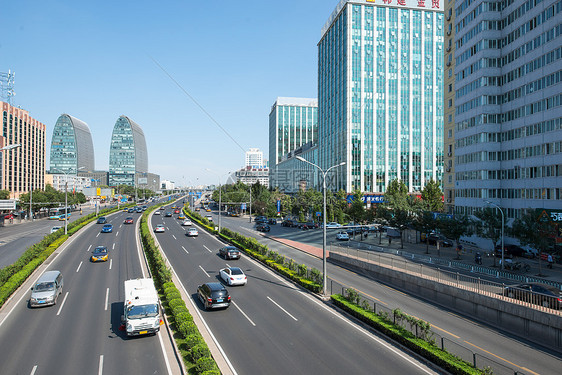 人类居住地首都水平构图北京西直门建筑群图片