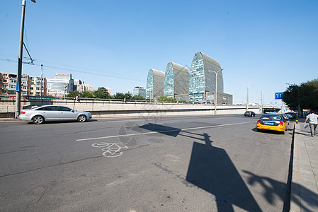 当地著名景点建造公路北京西直门建筑群图片