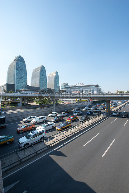 机动车当地著名景点立交桥北京西直门建筑群图片