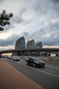 彩色图片机动车都市风景北京西直门建筑群图片