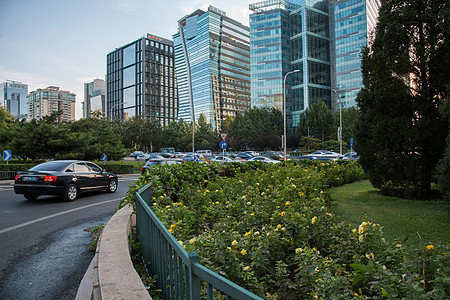 交通堵塞发展建筑外部北京东直门图片