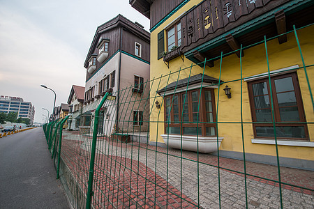 建筑外部居住区都市风光北京通惠小镇酒吧街图片