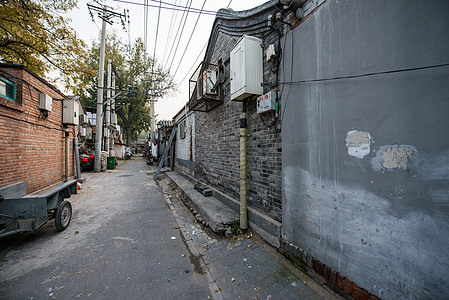 古典北京旅游胜地城市居住区北京胡同背景