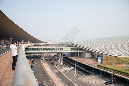 北京 大楼户外水平构图人造建筑北京首都机场背景