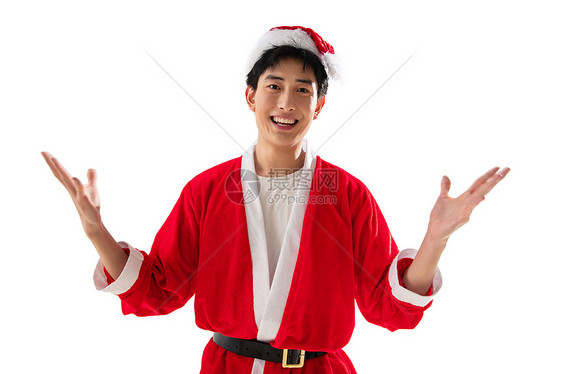 欢乐亚洲人20到24岁穿圣诞服的青年男人图片