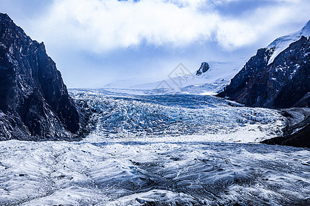 吉林雾凇仁龙巴冰川雪景背景