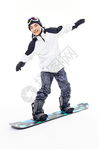 年轻男性滑雪动作图片