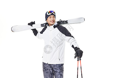 滑雪男青年形象图片