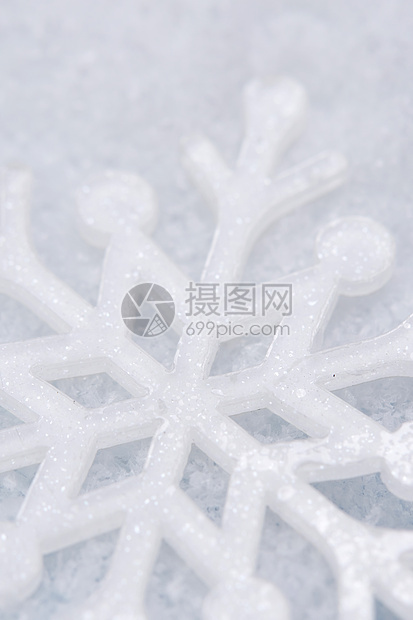 雪景静物雪花特写图片