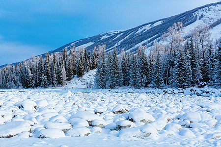 冬日雪景风光高清图片