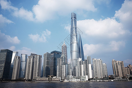 上海黄浦江城市风光建筑背景高清图片素材
