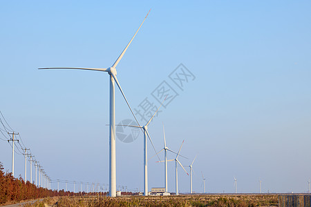 大风车风力发电设施背景图片