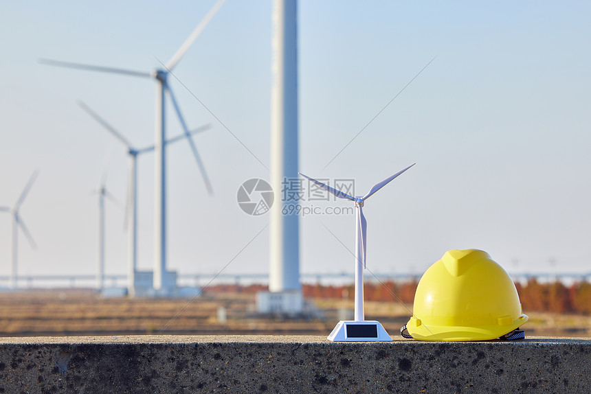 大风车风力发电环保设施图片