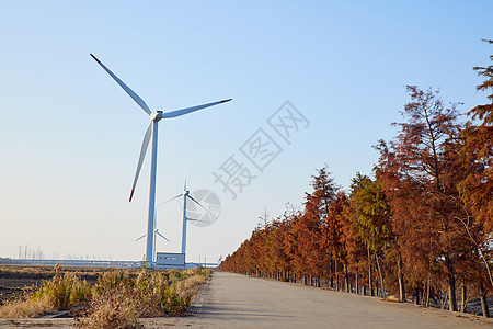 大风车风力发电设施背景图片