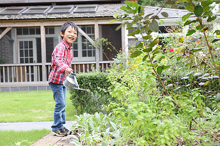 幼儿园儿童在花园里种植蔬菜图片