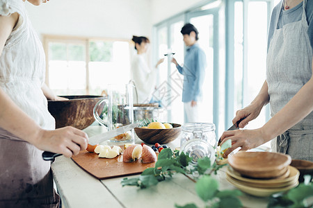 情侣剪映家庭聚会准备食材特写背景