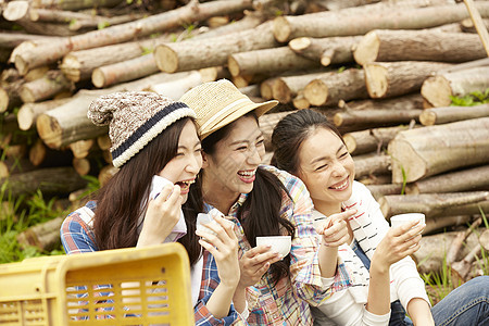 健康乡村生活农场女孩休息图片