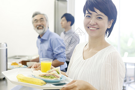 员工食堂餐厅就餐形象图片