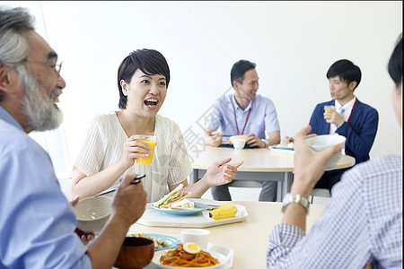 员工食堂餐厅就餐形象图片