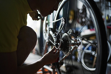 剪影自行车图片