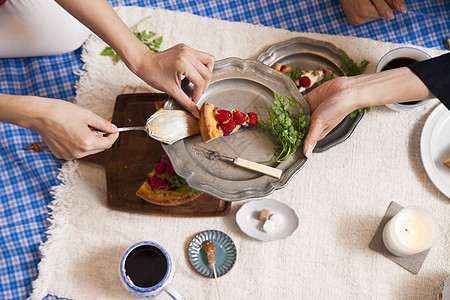 下午茶美食特写图片