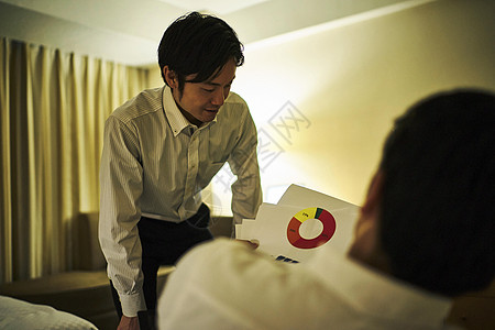 上班族在酒店出差开会图片素材