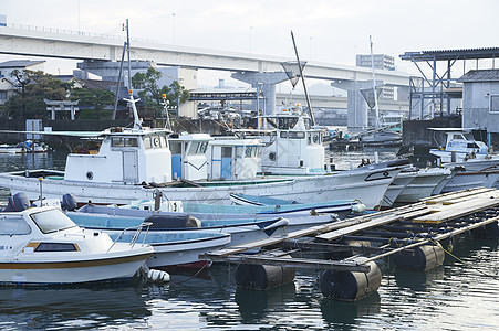 广岛港渔船图片