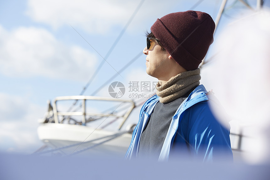 船商务职业渔夫的肖像图片