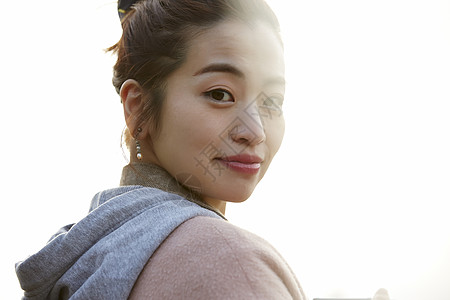 历史孤独女人回头微笑岐阜县背景