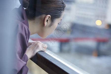 1人观光轻松一个喜欢旅行的日本女人图片