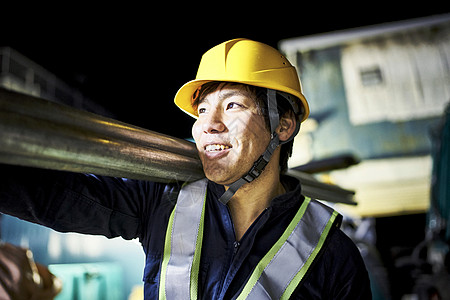 文稿空间灯日本人施工现场男携带夜管图片