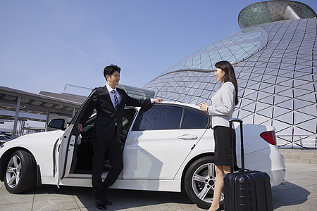 机场 男子机场接人的商务人士背景