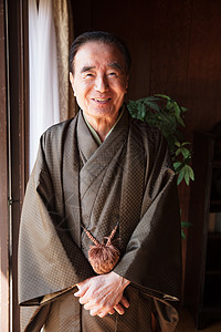 年老男长者富有和服的老人图片素材