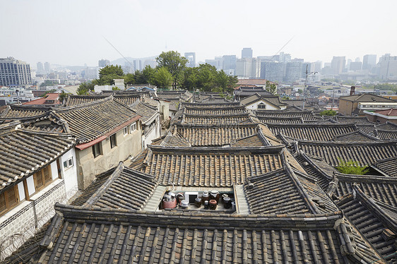 传统村落的屋顶图片