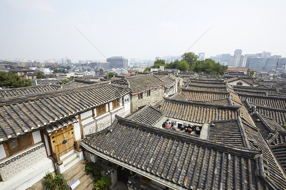 传统村落的屋顶图片